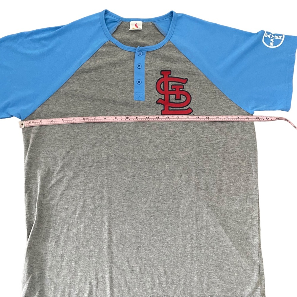 Cardinals Grey & Blue St Louis Short Sleeve Baseball Tee XL - Picture 9 of 10